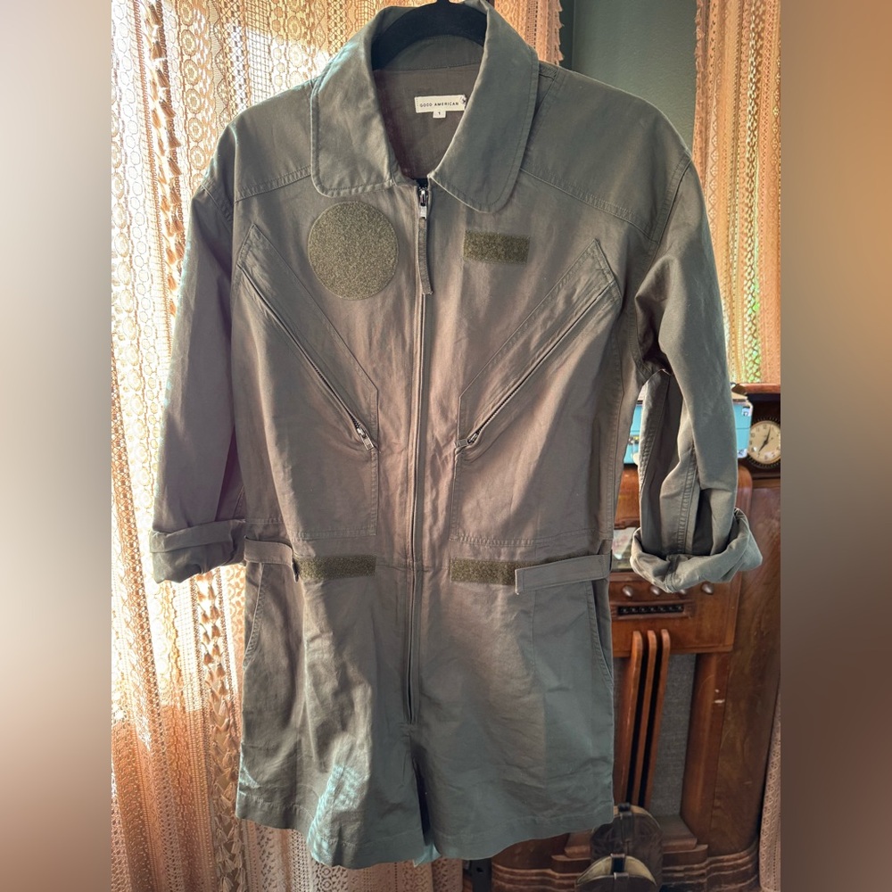 NWOT Good American Green Romper